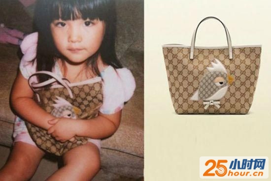 王诗龄的Gucci Zoo系列儿童手袋，约3000人民币